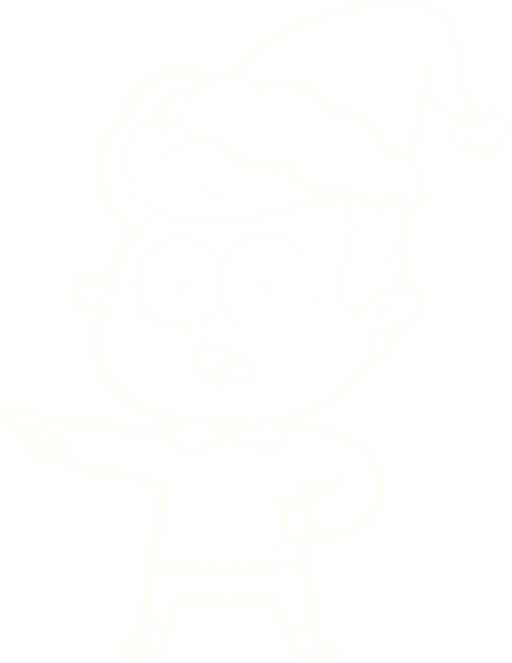 Bir insan tarafından çizilen Noel Çocuğu Tebeşiri