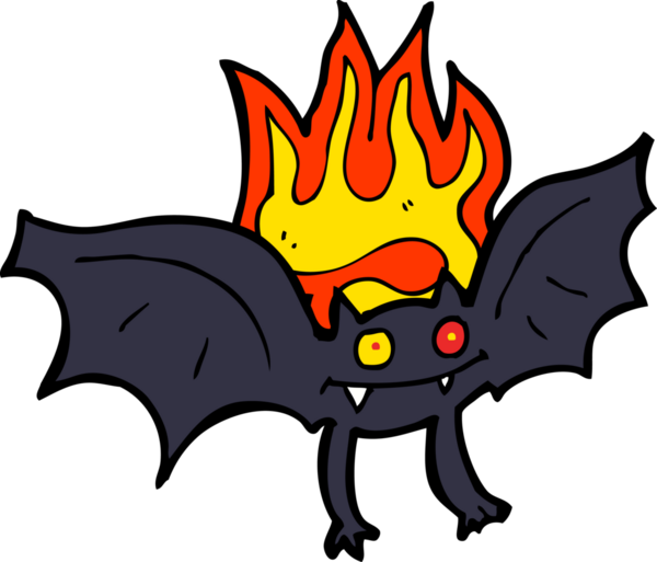 Bir insan tarafından çizilmiş vampir yarasa çizgi filmi.