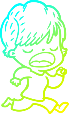 Bir insan tarafından çizilmiş bir karikatür kadın çizimi.