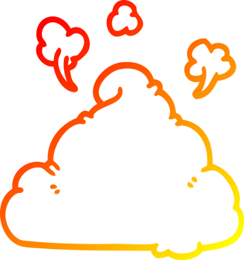 Bir insan tarafından çizilmiş bir çizgi film kakasının sıcak çizgi çizimi