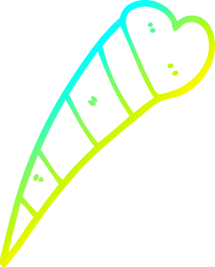 Bir insan tarafından çizilmiş kalp dekoratif elementini vuran bir karikatürün soğuk gradyan çizimi.