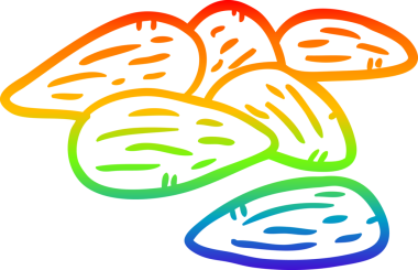 bir insan tarafından çizilmiş bir badem çizgisi