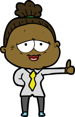 Bir insan tarafından çizilmiş mutlu yaşlı kadın çizgi filmi.