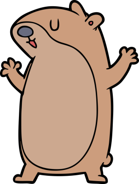 bir insan tarafından çizilmiş gerbil çizgi filmi