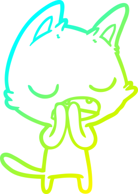 Bir insan tarafından çizilmiş soğuk gradyan çizgi film.