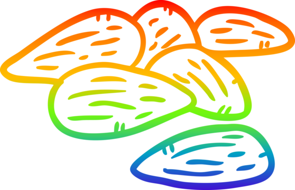 bir insan tarafından çizilmiş bir badem çizgisi