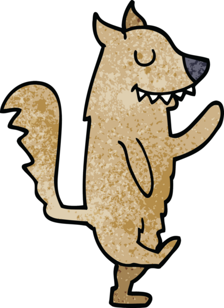 Bir insan tarafından çizilmiş karalama dansı köpeği.