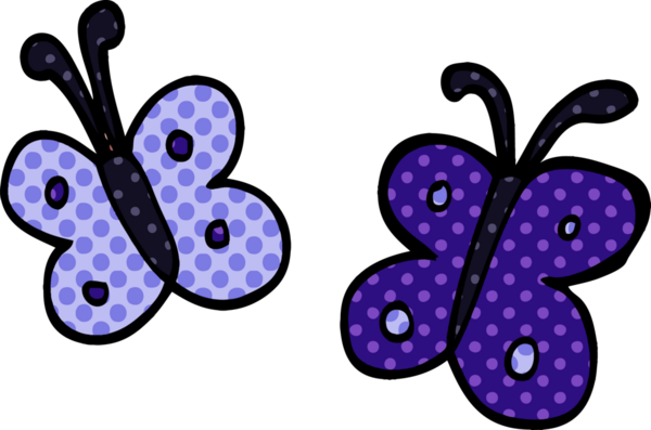 Bir insan tarafından çizilmiş karalama kelebeği.