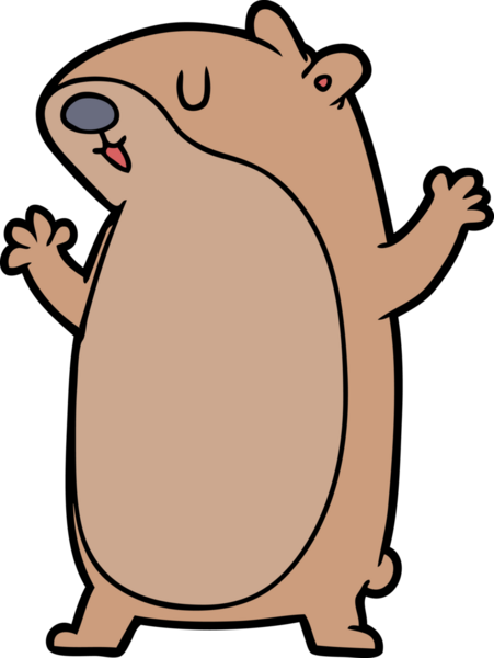 bir insan tarafından çizilmiş gerbil çizgi filmi