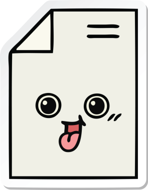 Bir insan tarafından çizilmiş şirin bir kağıt parçası.