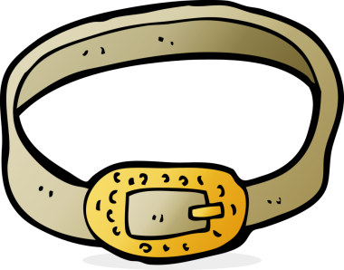 Bir insan tarafından çizilmiş çizgi film kemeri.