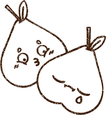 Bir insan tarafından çizilen Armut Kömürü Çizimi