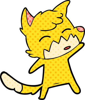 bir insan tarafından çizilmiş tilki çizgi filmi