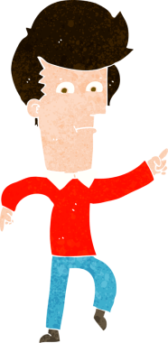 Bir insan tarafından çizilmiş çizgi filmci.