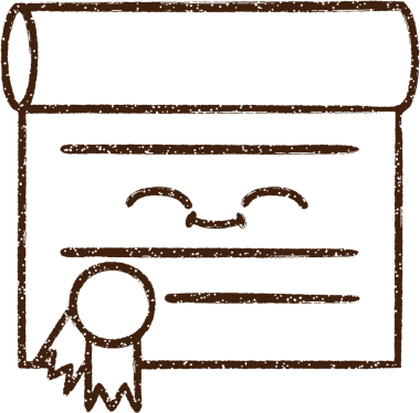 Bir insan tarafından çizilmiş Sertifika Kömürü Çizimi