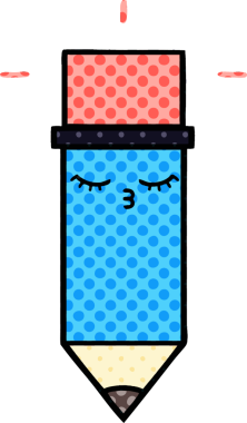 bir insan tarafından çizilmiş bir kalemin karikatürü.