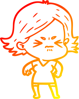 Bir insan tarafından çizilmiş kızgın bir karikatür çizimi.