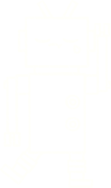 Bir insan tarafından çizilen Sallanan Robot Tebeşiri