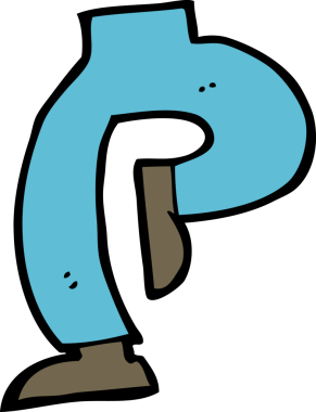 bir insan tarafından çizilmiş karikatür bacakları