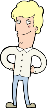 Bir insan tarafından çizilmiş mutlu bir adam.