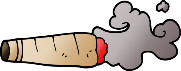 Bir insan tarafından çizilmiş puro içen karikatür.