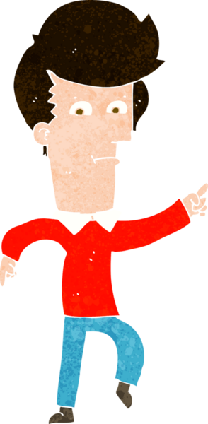 Bir insan tarafından çizilmiş çizgi filmci.