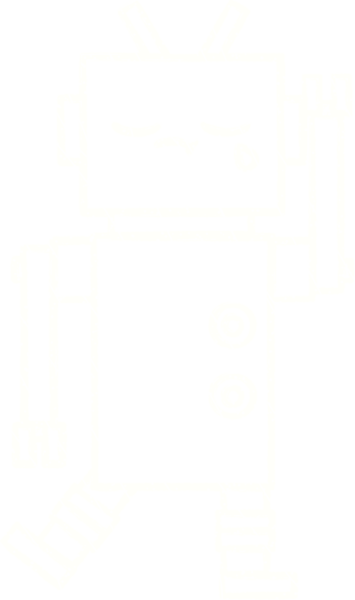 Bir insan tarafından çizilen Sallanan Robot Tebeşiri