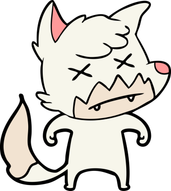 Bir insan tarafından çizilmiş ölü tilki çizgi filmi