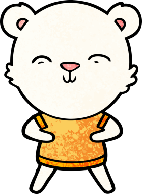 Bir insan tarafından çizilmiş kutup ayısı karikatürü