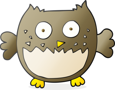 Bir insan tarafından çizilmiş baykuş çizimi.