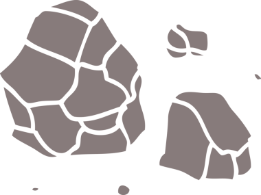 Bir insan tarafından çizilmiş düz renkli karikatür.