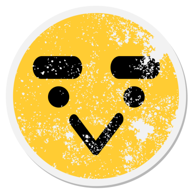 Kalın kaşlı kuş, bir insan tarafından çizilmiş dairesel bir yapıştırma.