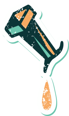 Bir insan tarafından çizilmiş demir tırnağın sembolik dövmesi.