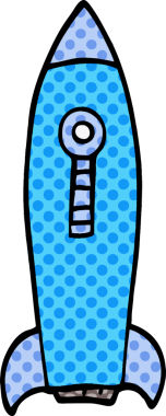 bir insan tarafından çizilmiş karalama uzay roketi