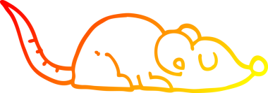 Bir insan tarafından çizilmiş barışçıl bir fare çizgi çizimi.