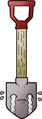 Bir insan tarafından çizilmiş ağlayan kürek.