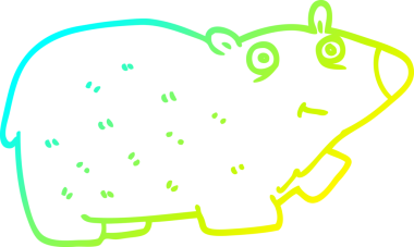 Bir insan tarafından çizilmiş kutup ayısının soğuk çizgi çizimi.