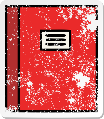 Bir insan tarafından çizilmiş bir karikatür dergisi çıkartması.