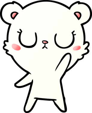 Bir insan tarafından çizilmiş kutup ayısı karikatürü