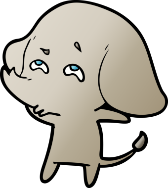 Bir insan tarafından çizilmiş karikatür fili