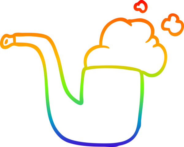 Bir insan tarafından çizilmiş eski bir sigara piposunun gradyan çizimi