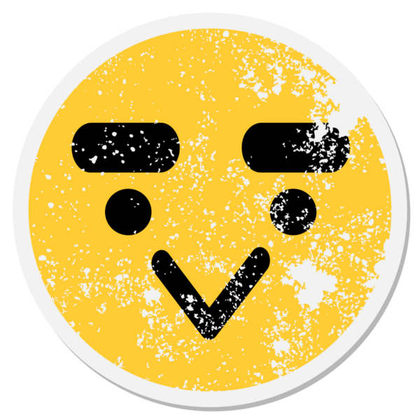 Kalın kaşlı kuş, bir insan tarafından çizilmiş dairesel bir yapıştırma.