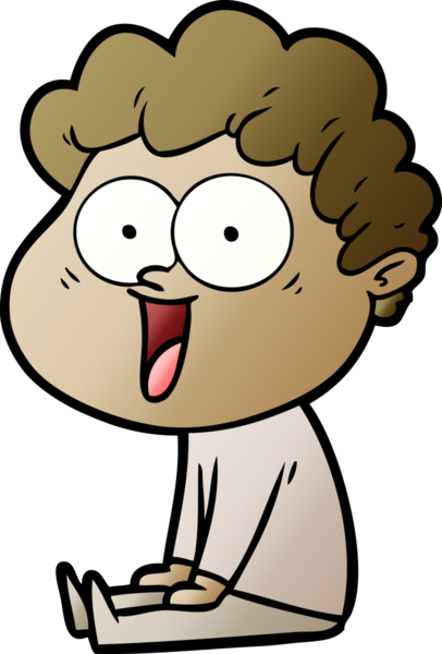 Bir insan tarafından çizilmiş mutlu bir adam.