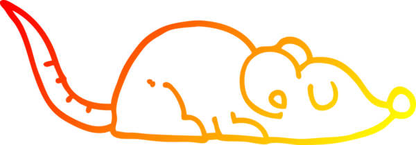 Bir insan tarafından çizilmiş barışçıl bir fare çizgi çizimi.