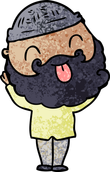 Bir insan tarafından çizilmiş sakallı bir adam.