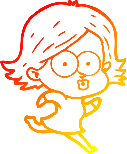 Bir insan tarafından somurtulmuş çizgi film kızı çizimi.