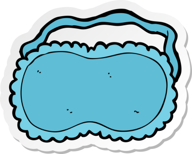 Bir insan tarafından çizilmiş uyku maskesinin çıkartması.