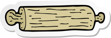 Bir insan tarafından çizilmiş merdanenin çıkartması.