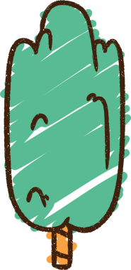 Bir insan tarafından çizilen Ağaç Tebeşiri