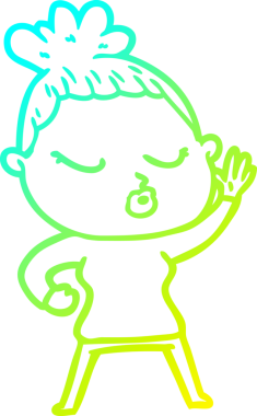 Bir insan tarafından çizilmiş soğuk bir çizgi film çizimi.